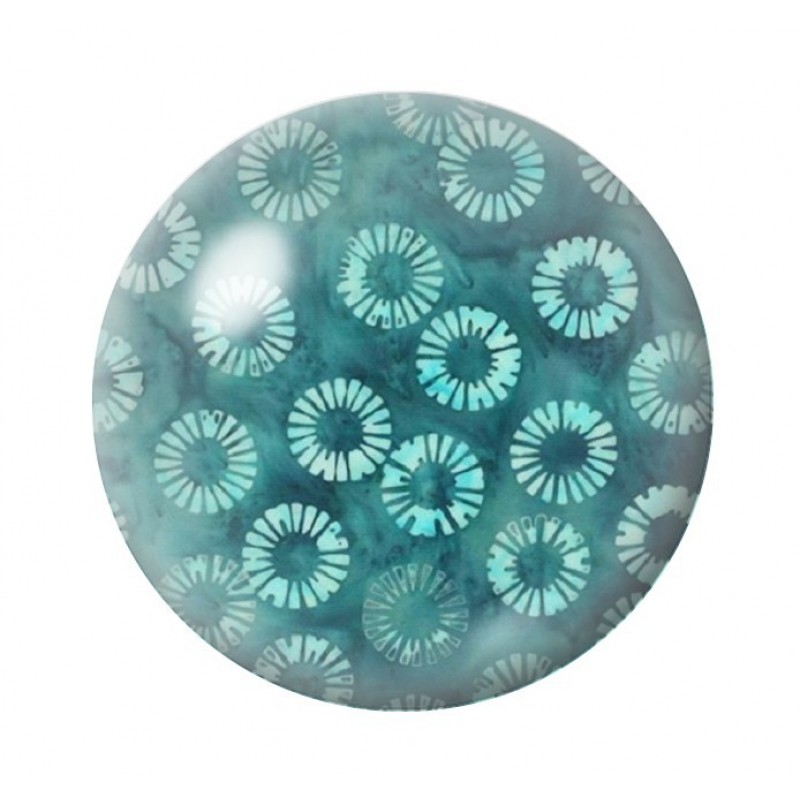 Cabochon en Verre Illustré Fleurs 12 à 25mm