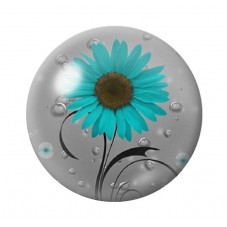 Cabochon en Verre Illustré Fleurs 12 à 25mm pour la création de bijoux fantaisie - DIY