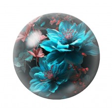 Cabochon en Verre Illustré Fleurs 12 à 25mm pour la création de bijoux fantaisie - DIY
