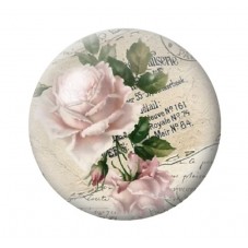 Cabochon en Verre Illustré Fleurs 12 à 25mm pour la création de bijoux fantaisie - DIY