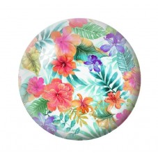 Cabochon en Verre Illustré Fleurs 12 à 25mm pour la création de bijoux fantaisie - DIY