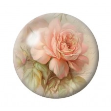 Cabochon en Verre Illustré Fleurs 12 à 25mm pour la création de bijoux fantaisie - DIY