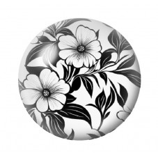 Cabochon en Verre Illustré Fleurs 12 à 25mm pour la création de bijoux fantaisie - DIY