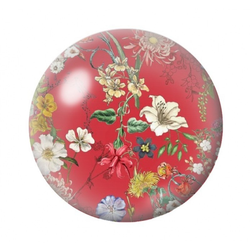 Cabochon en Verre Illustré Fleurs 12 à 25mm