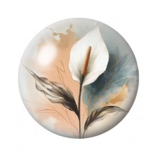 Cabochon en Verre Illustré Fleurs 12 à 25mm pour la création de bijoux fantaisie - DIY