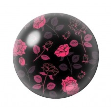 Cabochon en Verre Illustré Fleurs 12 à 25mm pour la création de bijoux fantaisie - DIY