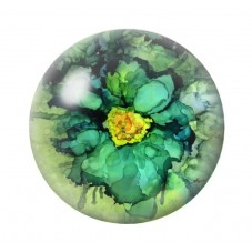Cabochon en Verre Illustré Fleurs 12 à 25mm pour la création de bijoux fantaisie - DIY