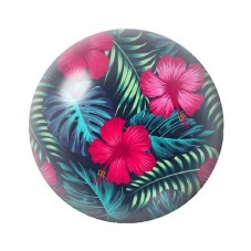 Cabochon en Verre Illustré Fleurs 12 à 25mm pour la création de bijoux fantaisie - DIY