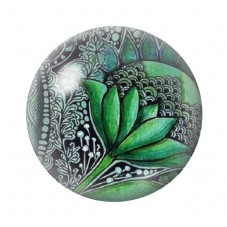 Cabochon en Verre Illustré Fleurs 12 à 25mm pour la création de bijoux fantaisie - DIY