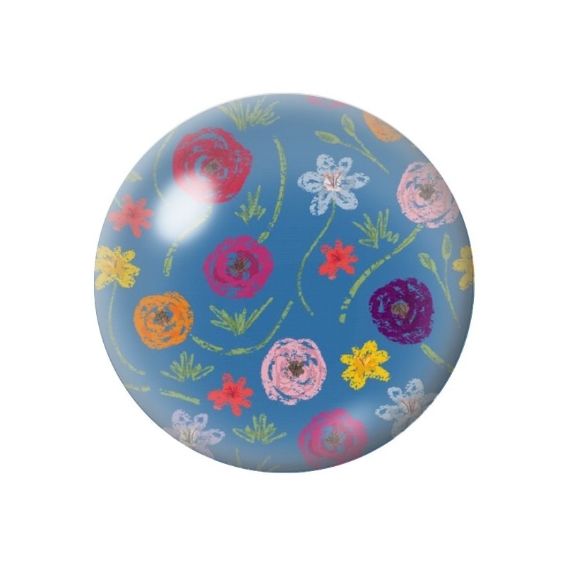Cabochon en Verre Illustré Fleurs 12 à 25mm
