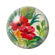 Cabochon en Verre Illustré Fleurs 12 à 25mm pour la création de bijoux fantaisie - DIY