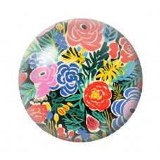 Cabochon en Verre Illustré Fleurs 12 à 25mm pour la création de bijoux fantaisie - DIY