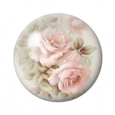 Cabochon en Verre Illustré Fleurs 12 à 25mm pour la création de bijoux fantaisie - DIY