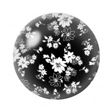 Cabochon en Verre Illustré Fleurs 12 à 25mm pour la création de bijoux fantaisie - DIY