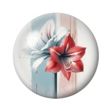 Cabochon en Verre Illustré Fleurs 12 à 25mm pour la création de bijoux fantaisie - DIY