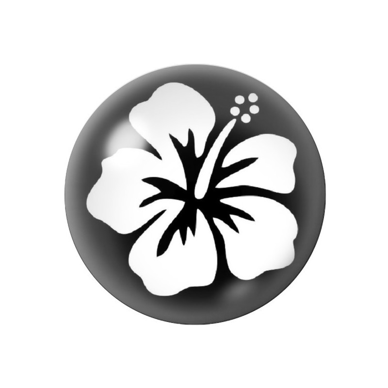 Cabochon en Verre Illustré Fleurs 12 à 25mm