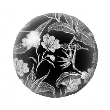 Cabochon en Verre Illustré Fleurs 12 à 25mm pour la création de bijoux fantaisie - DIY