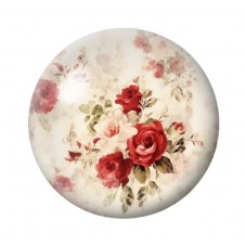 Cabochon en Verre Illustré Fleurs 12 à 25mm pour la création de bijoux fantaisie - DIY