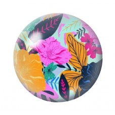 Cabochon en Verre Illustré Fleurs 12 à 25mm pour la création de bijoux fantaisie - DIY