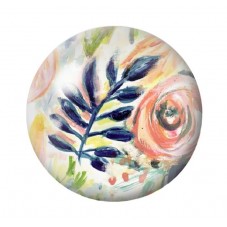 Cabochon en Verre Illustré Fleurs 12 à 25mm pour la création de bijoux fantaisie - DIY