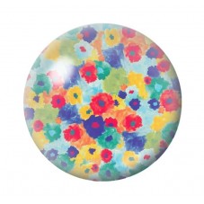 Cabochon en Verre Illustré Fleurs 12 à 25mm pour la création de bijoux fantaisie - DIY