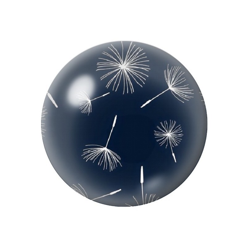 Cabochon en Verre Illustré Fleurs 12 à 25mm