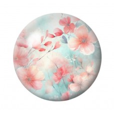 Cabochon en Verre Illustré Fleurs 12 à 25mm pour la création de bijoux fantaisie - DIY