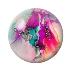 Cabochon en Verre Illustré Fleurs 12 à 25mm pour la création de bijoux fantaisie - DIY