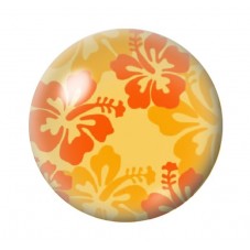 Cabochon en Verre Illustré Fleurs 12 à 25mm pour la création de bijoux fantaisie - DIY