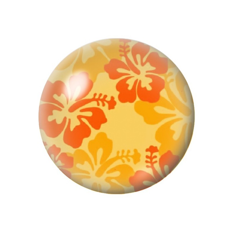 Cabochon en Verre Illustré Fleurs 12 à 25mm