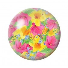 Cabochon en Verre Illustré Fleurs 12 à 25mm pour la création de bijoux fantaisie - DIY