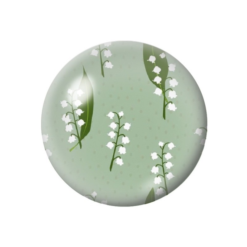 Cabochon en Verre Illustré Fleurs 12 à 25mm