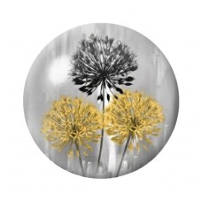 Cabochon en Verre Illustré Fleurs 12 à 25mm pour la création de bijoux fantaisie - DIY