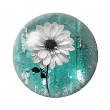 Cabochon en Verre Illustré Fleurs 12 à 25mm pour la création de bijoux fantaisie - DIY