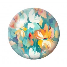 Cabochon en Verre Illustré Fleurs 12 à 25mm pour la création de bijoux fantaisie - DIY