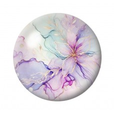 Cabochon en Verre Illustré Fleurs 12 à 25mm pour la création de bijoux fantaisie - DIY