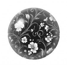 Cabochon en Verre Illustré Fleurs 12 à 25mm pour la création de bijoux fantaisie - DIY