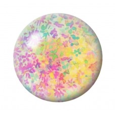 Cabochon en Verre Illustré Fleurs 12 à 25mm pour la création de bijoux fantaisie - DIY