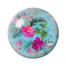 Cabochon en Verre Illustré Fleurs 12 à 25mm pour la création de bijoux fantaisie - DIY