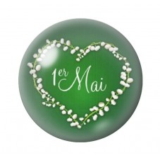 Cabochon en Verre Illustré Fleurs 12 à 25mm pour la création de bijoux fantaisie - DIY