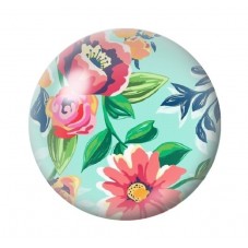 Cabochon en Verre Illustré Fleurs 12 à 25mm pour la création de bijoux fantaisie - DIY