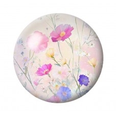 Cabochon en Verre Illustré Fleurs 12 à 25mm pour la création de bijoux fantaisie - DIY