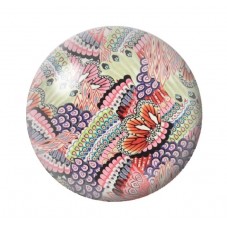 Cabochon en Verre Illustré Fleurs 12 à 25mm pour la création de bijoux fantaisie - DIY