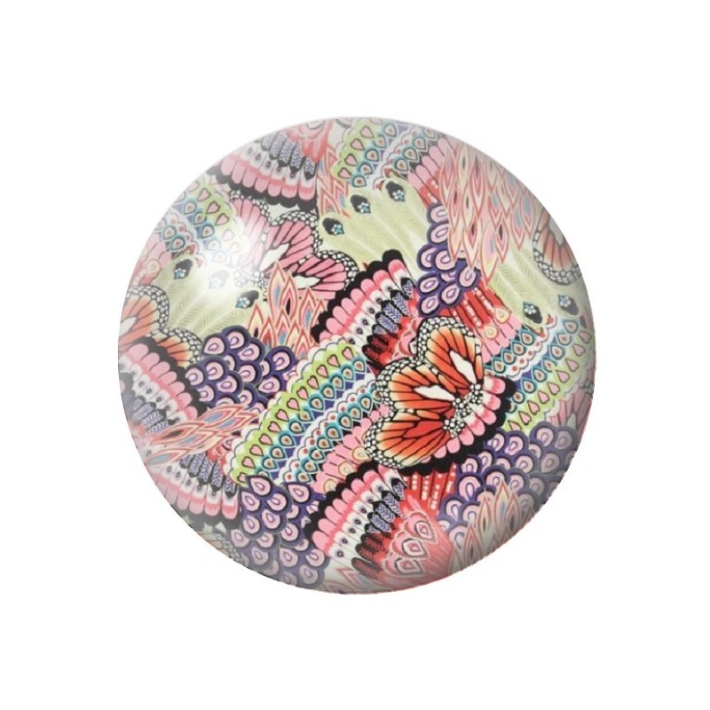 Cabochon en Verre Illustré Fleurs 12 à 25mm