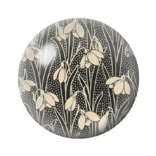 Cabochon en Verre Illustré Fleurs 12 à 25mm pour la création de bijoux fantaisie - DIY