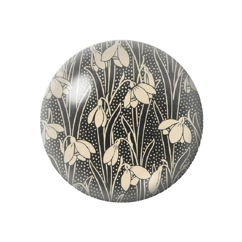 Cabochon en Verre Illustré Fleurs 12 à 25mm