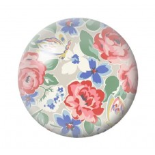 Cabochon en Verre Illustré Fleurs 12 à 25mm pour la création de bijoux fantaisie - DIY