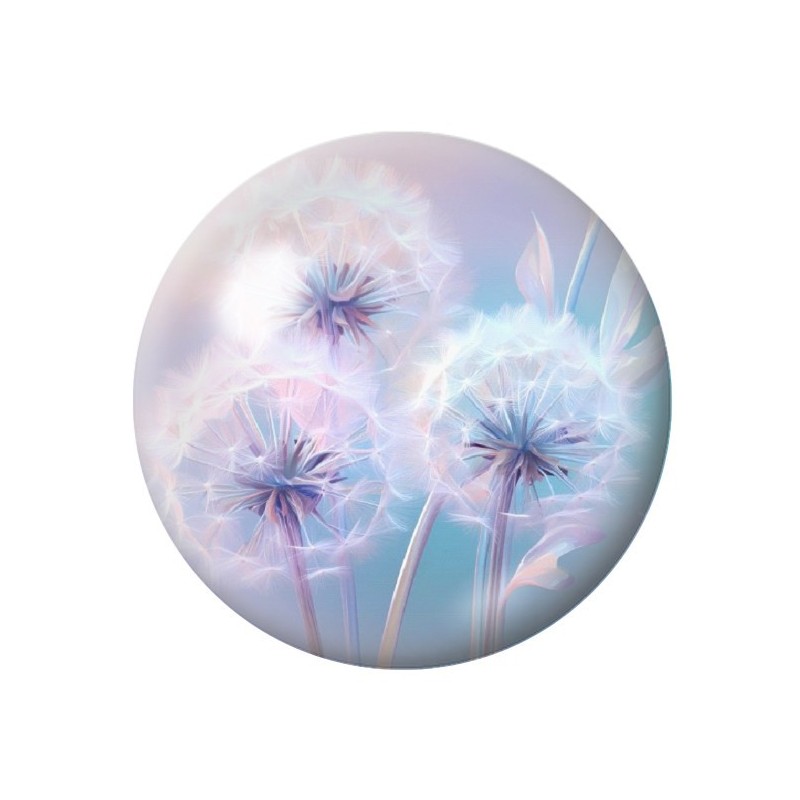 Cabochon en Verre Illustré Fleurs 12 à 25mm
