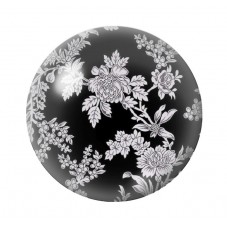 Cabochon en Verre Illustré Fleurs 12 à 25mm pour la création de bijoux fantaisie - DIY