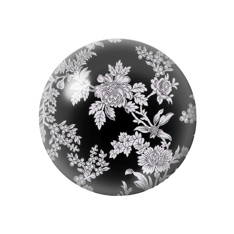 Cabochon en Verre Illustré Fleurs 12 à 25mm